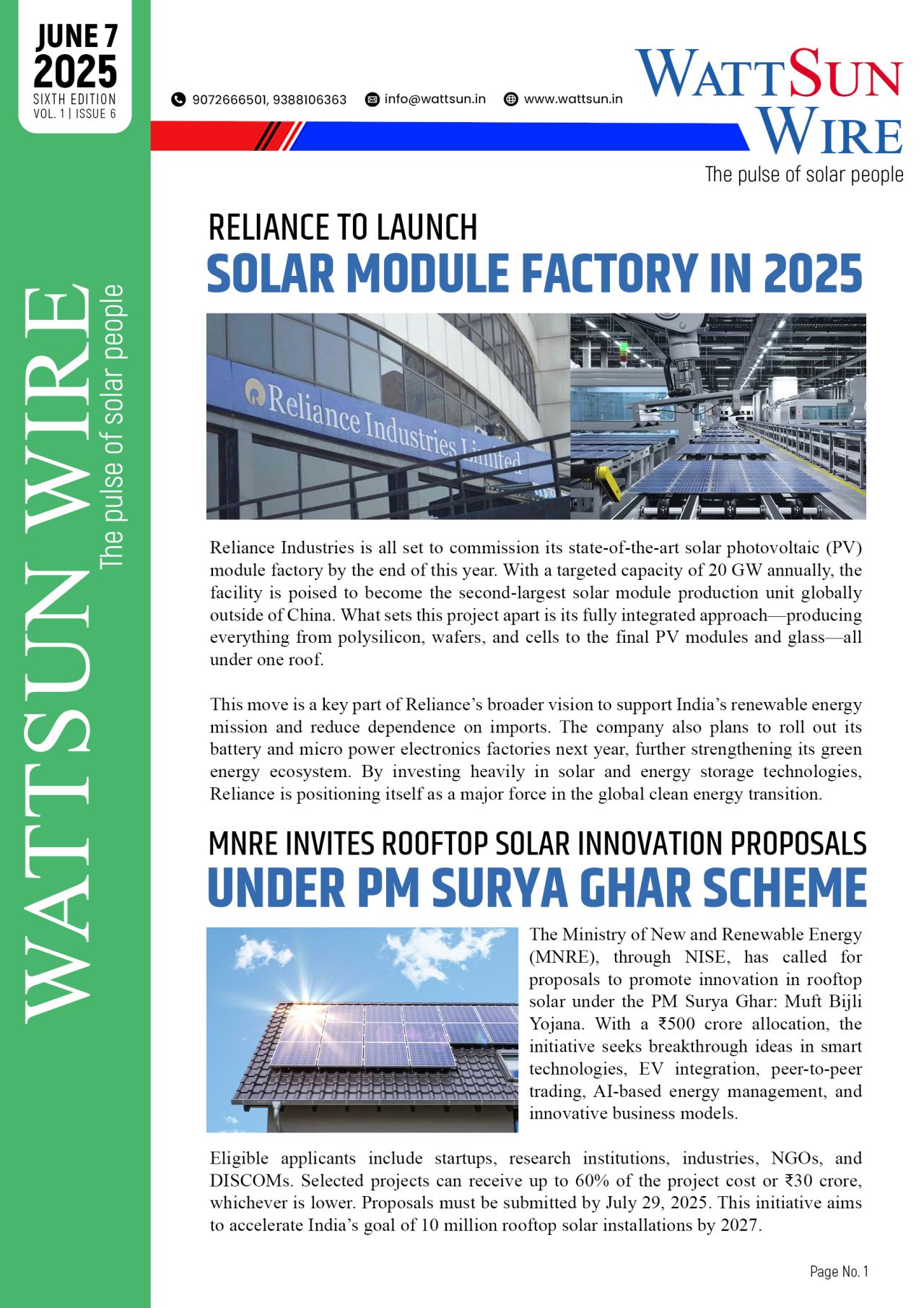 Wattsun - Never Ending Energy